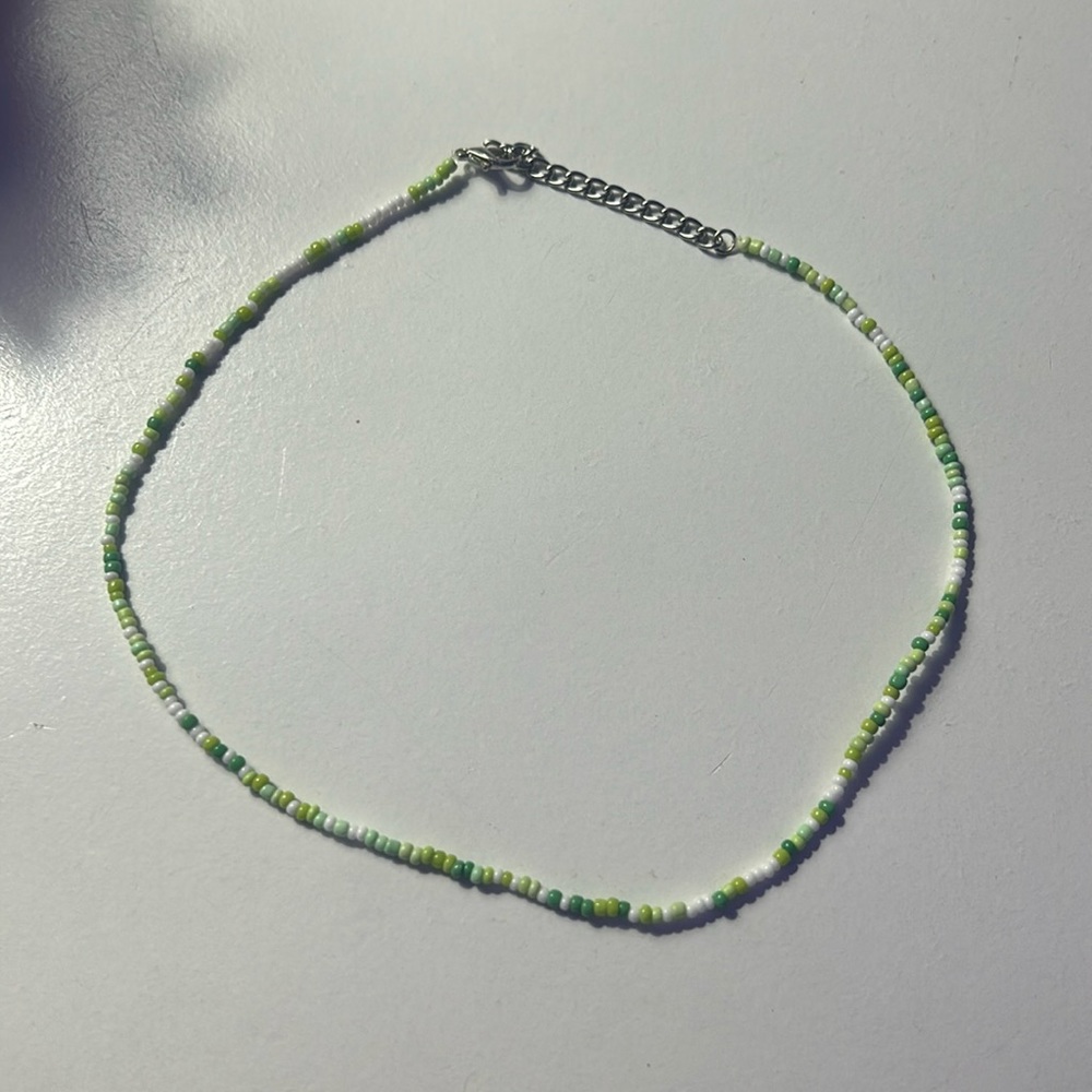Green Seed Bead Choker